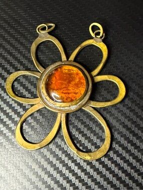 “Flower Power” brutalist brass 1970s Rafael Alfandary